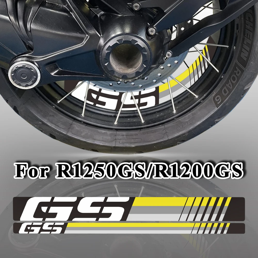 

For BMW R 1200 GS R1200GS ADV 2006-2018 R1250GS 1250GS Adventure 2019 Motorcycle Wheel Stickers Accessories Waterproof Rim Decal