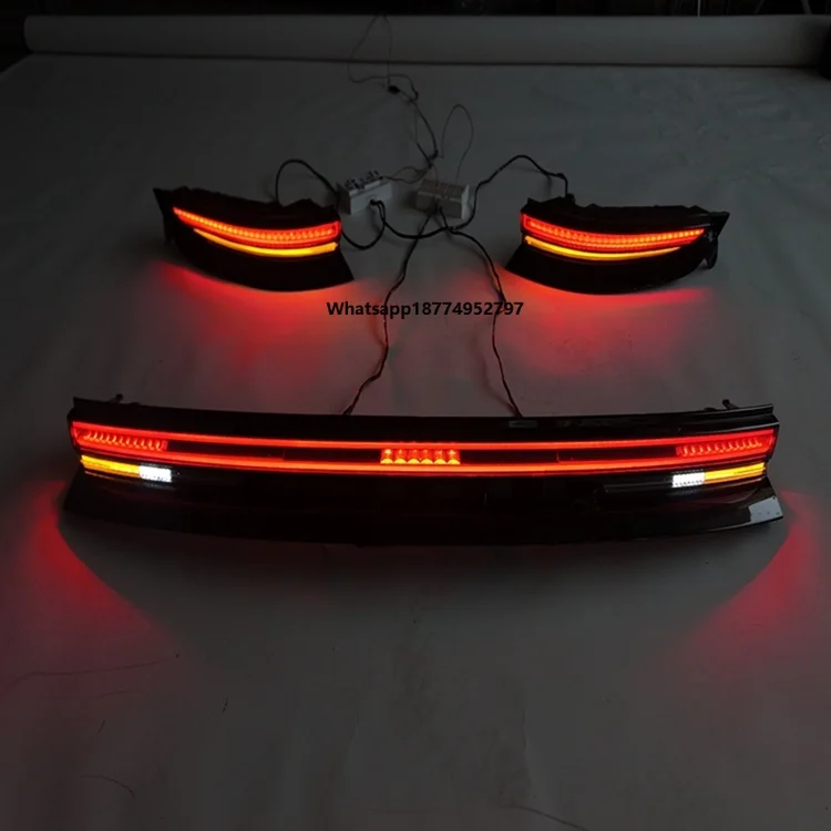 2024 Strip Shape Taillight for  Panamera 976 New Upgrade Sequential Rear Lights Clear Lens