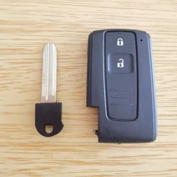 2 Buttons Smart Remote Key Shell Case For Toyota Prius Fob Auto Car Key Shell Keyless Entry Case With Uncut TOY43 Key Blade