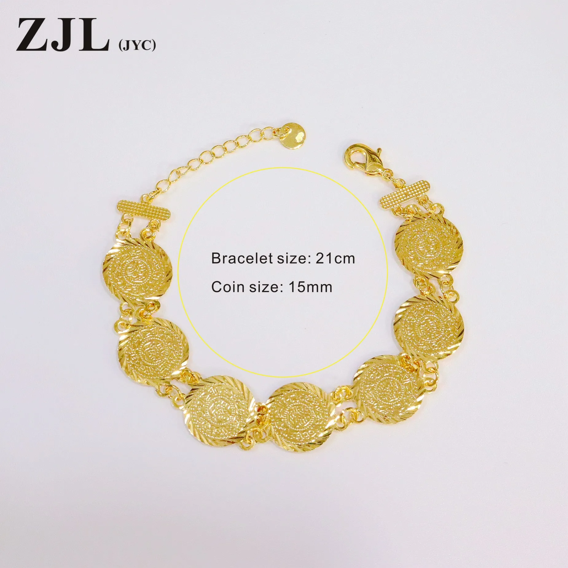 Gold-Plated Coin Charm Bracelet: A Timeless Middle Eastern Jewelry Gift