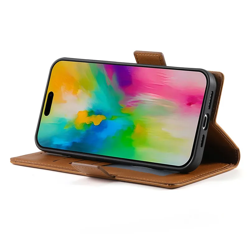 Luksusowe etui z klapką do Realme 16 15 15T 15X 14 14X 13 12 12X 11X 11 Pro Plus 5G, skórzane etui portfelowe, ochronne obudowy na telefon. — zdjęcie produktu 3