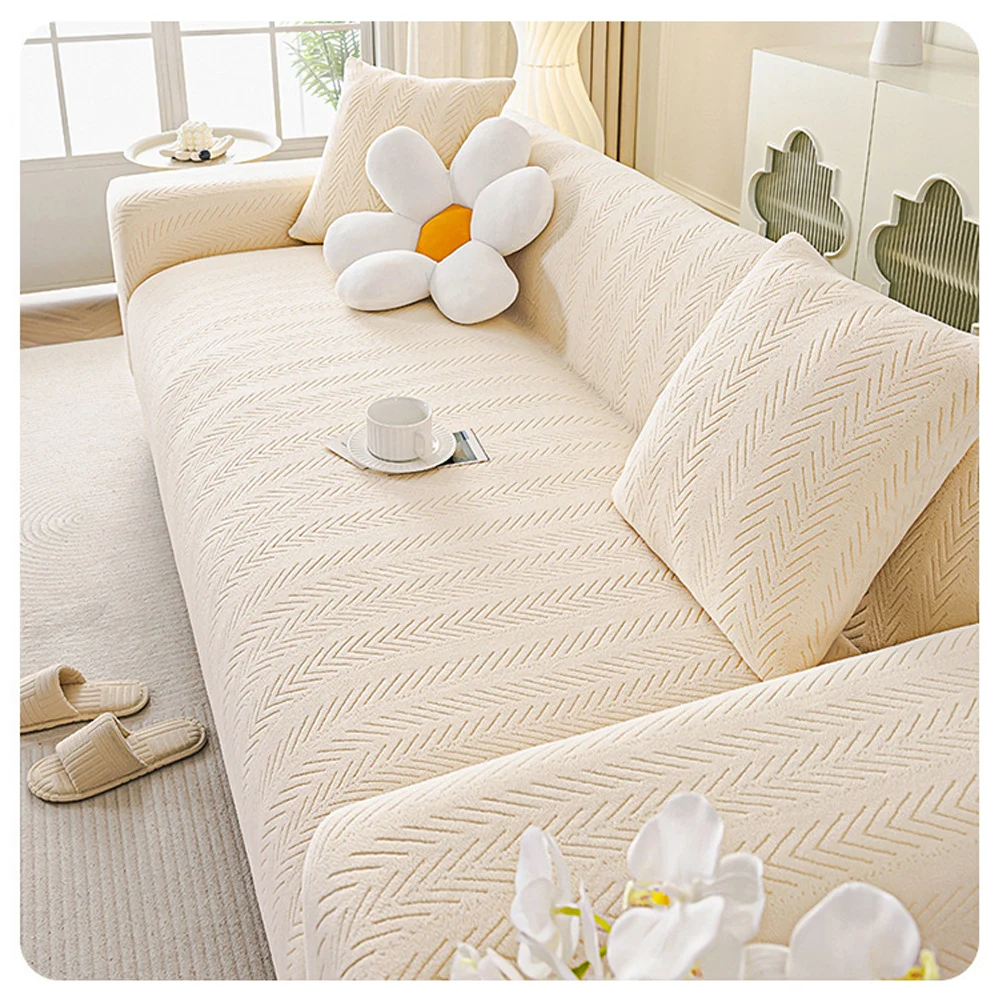 Plus Size Adjustable elastic sofa cover thick sofa seat cover Jacquard sofa covers for living room non-slip chairs couch covers