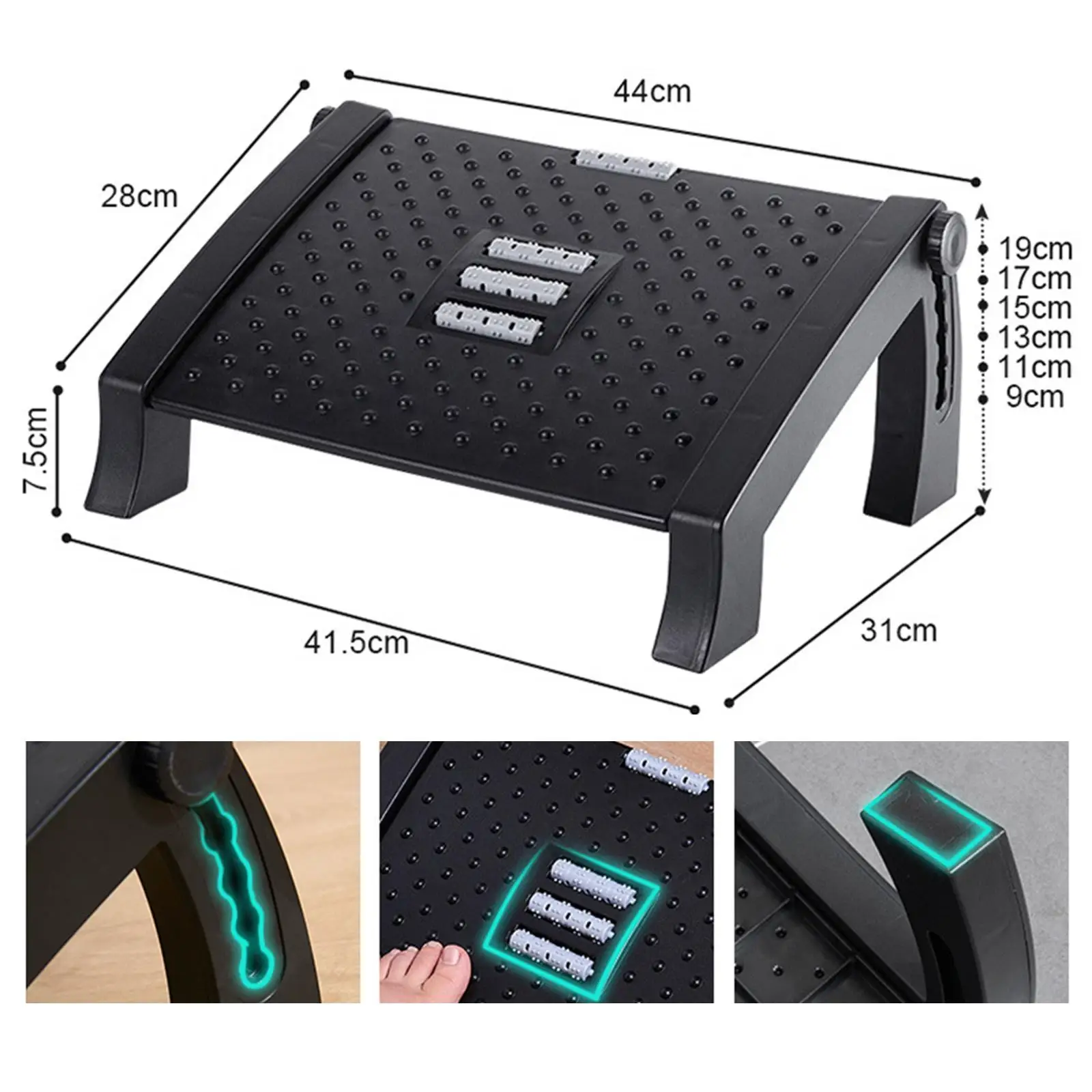 Office Ergonomic Floating Tilt Foot Rest Foot Rest Adjustable