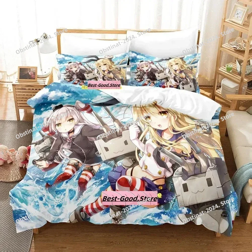 

Kantai Collection Bedding Set Single Twin Full Queen King Size Bed Set Adult Kid Bedroom Duvetcover Sets Anime parure de lit Bed
