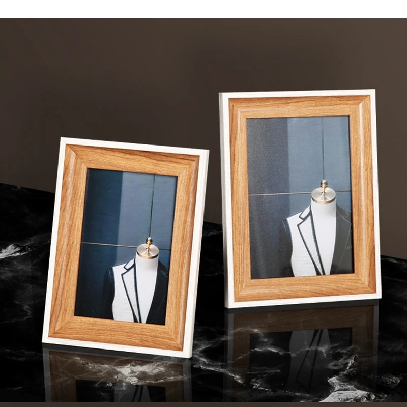 Imitation Wood Photo Frames Modern Decor 6/7 Inch Framed Art Portrait Picture Frame Wedding Anniversary Gifts Desk Decoration