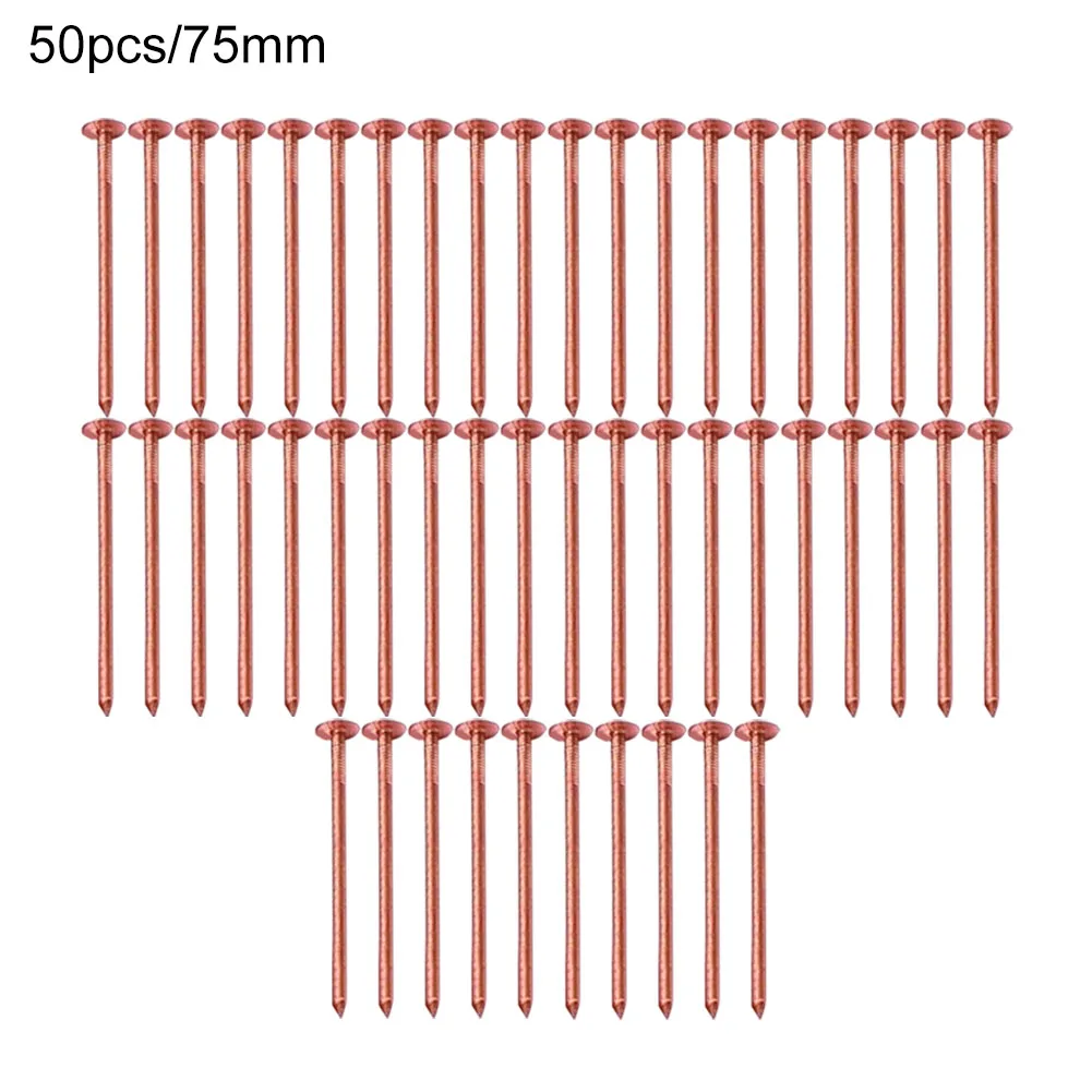 

20/30/40/50 Count 65/75mm Stump Removal Spikes, Large Copper Nails For Killing Tree Stump Roots, Stump Removal Spikes