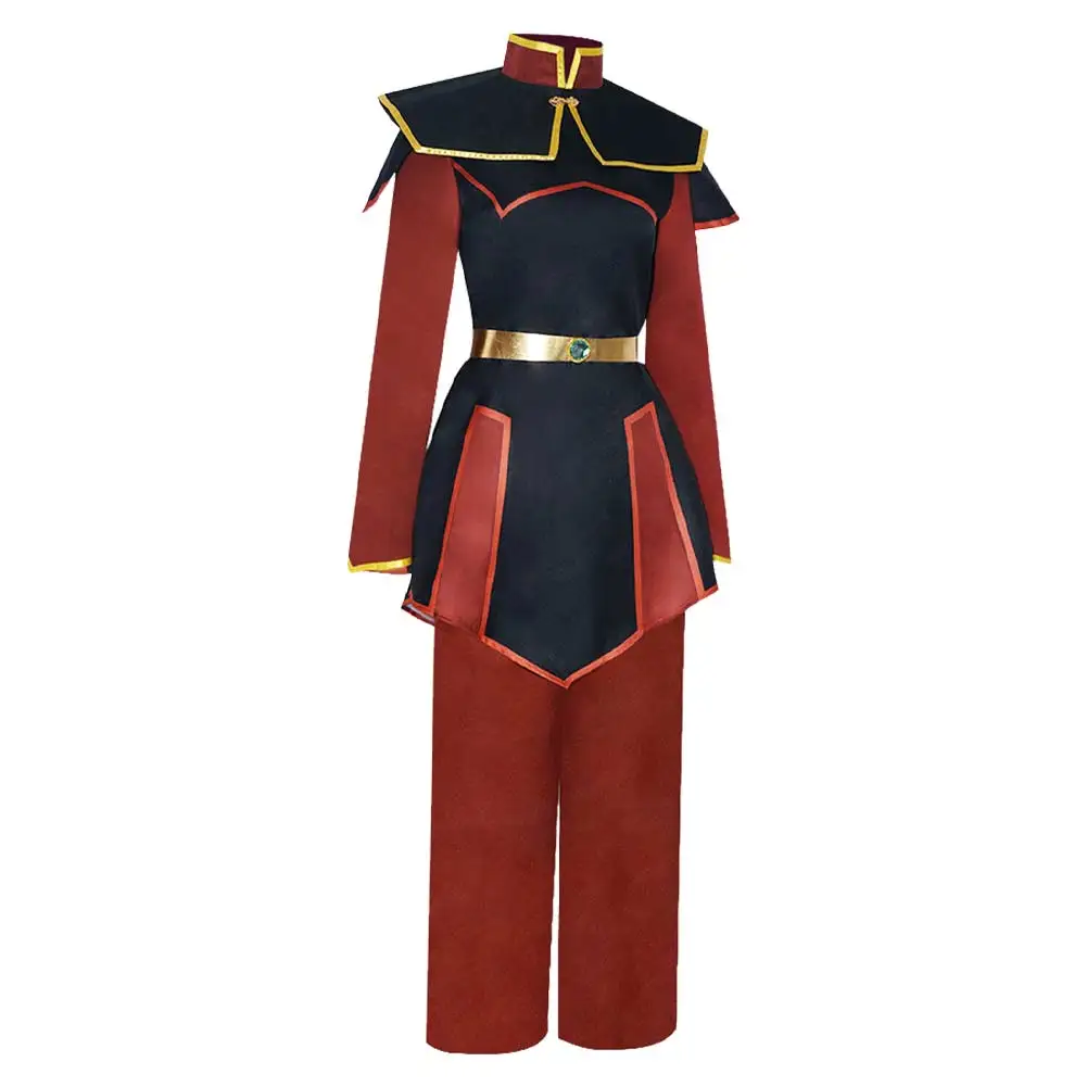 Azula Roleplay Costume Cartoon Avatar Last Cosplay Airbender Outfits Women Belt Shawl Set Clothing Female Halloween Party Suit