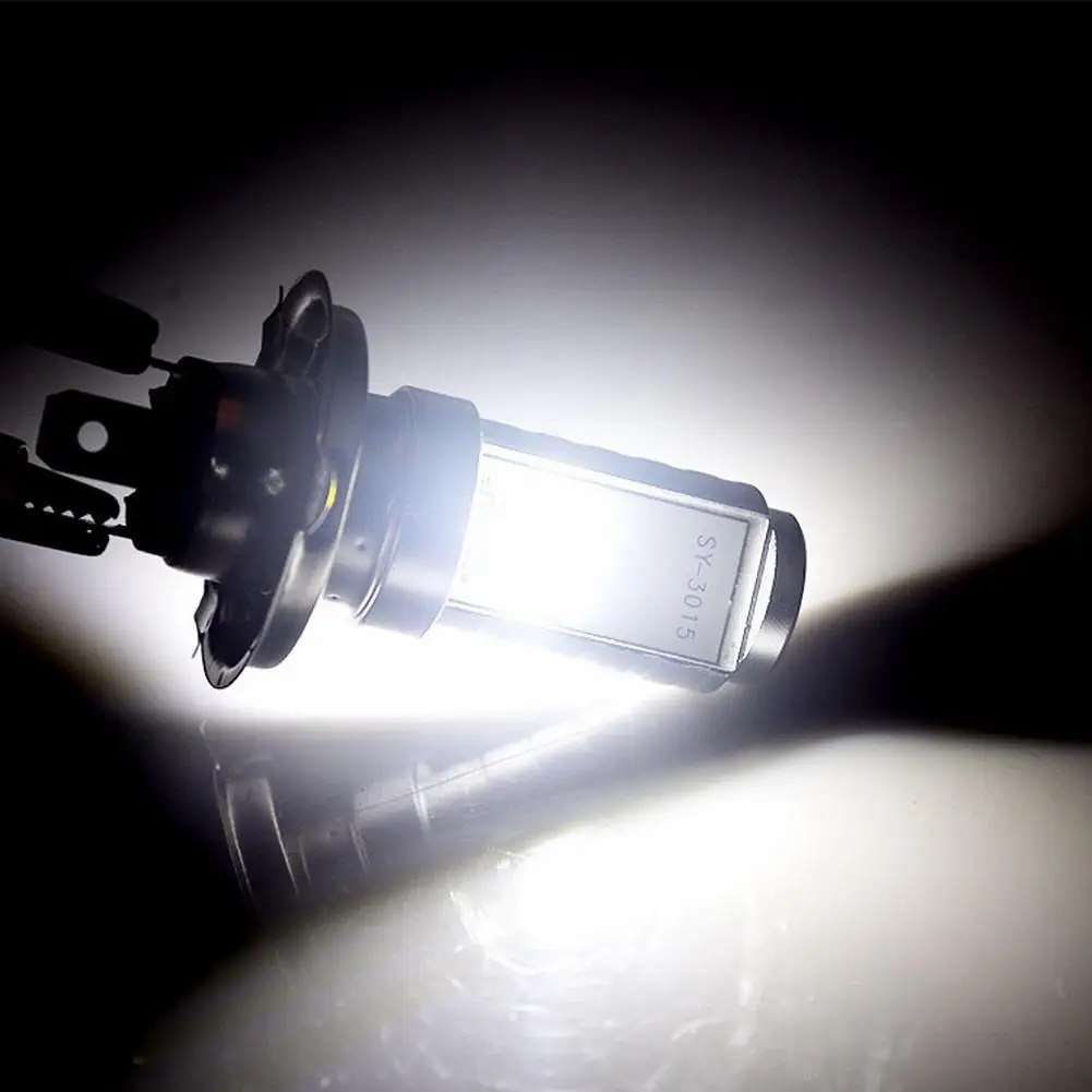 1/2Pcs 12V LED Headlight Bulb COB Chips For Motorcycle H4 6500K LED Hi/Lo Beam Front Light Bulb Super Bright Front Headlight