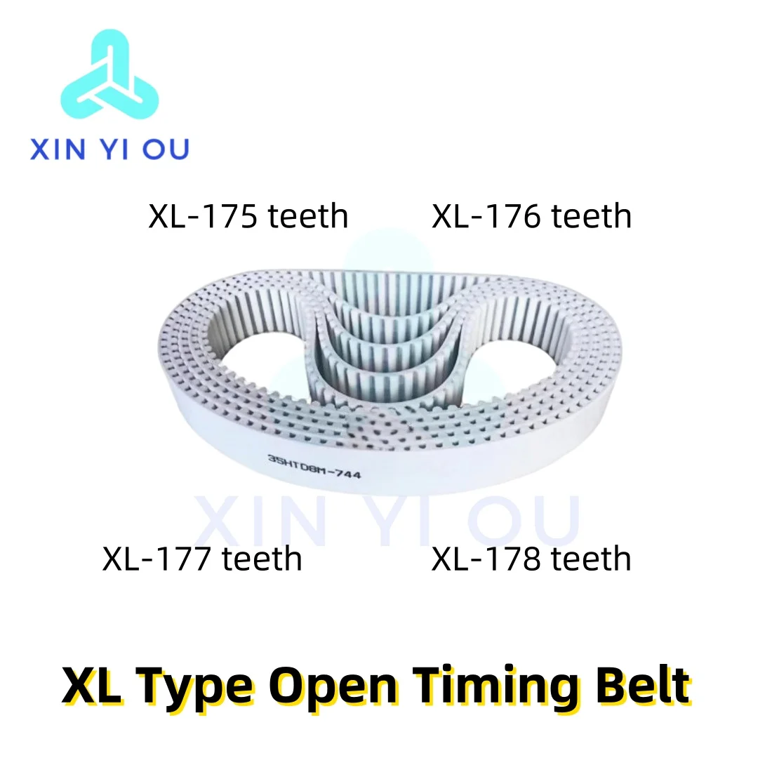

White PU PolyureXL Type Open Timing Belt Width 6/10/13/15/20/25mm and Perimeter of 889/894/899.1/904.2mm
