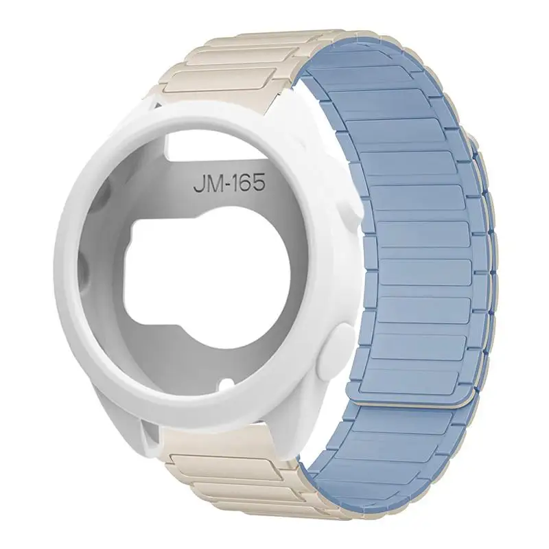Magnetisches Silikonarmband + Hülle für Garmin Forerunner 165, Schutzhülle für Forerunner 165, weiches Sport-Smartwatch-Zubehör