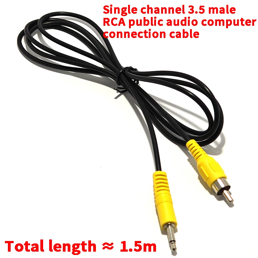 

1.5M 3.5mm Mono Male Plug Connector to Single RCA Male AV Audio Video Cable Adapter for Computer Laptop MP3/MP4 lotus audio line