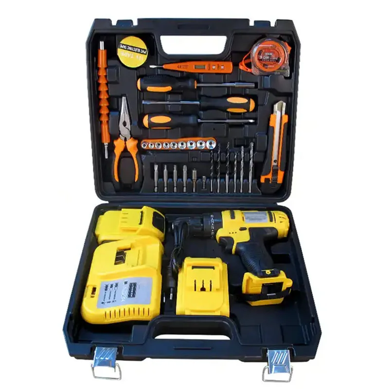 

21V 13mm Larger Motor Heavy Quality Battery Cordless Power Tool Kit Electric Impact Drills Set Combo