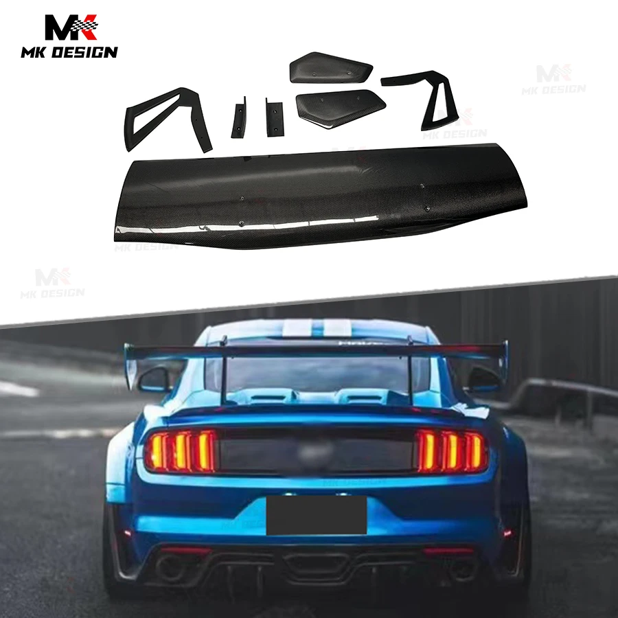 

Carbon Fiber V3 Robot Style Rear Wing for Ford Mustang 2015-2021 Rear Trunk Lip Spoiler Wing Car Accessories
