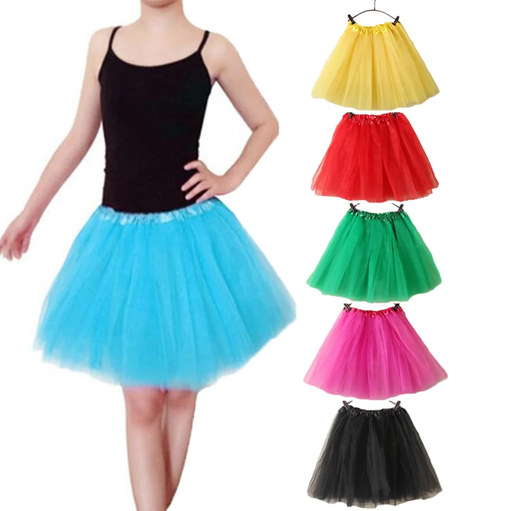 Tutu Skirts  Women's Tulle Toddlers Ballet Dress Elastic Waist Ballerina Skirt Classic Mini Tutu Skirts Dance Wear Women Costume