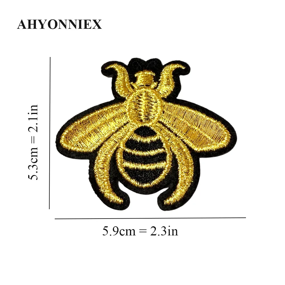 3pcs/lot Small Bee Patch Embroidery Cloth Stickers Patches DIY Socks Scarf Dress Pants Accessories