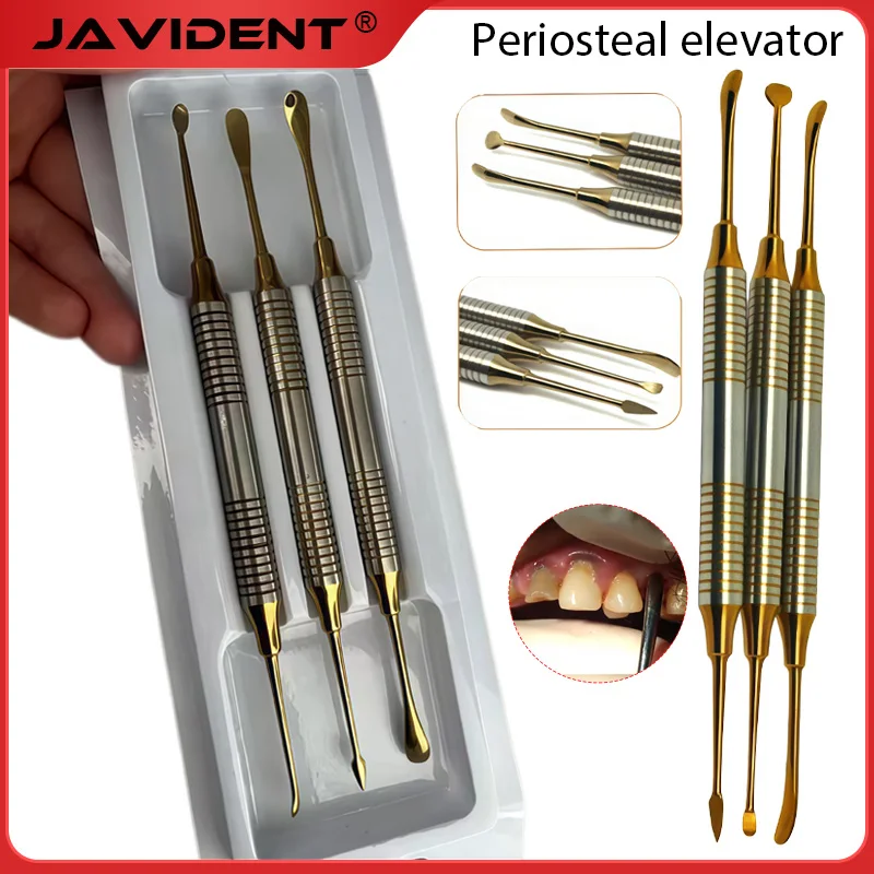 3Pcs/1Set Dental Instrument: Periosteal Separator Sharp and Durable Oral Periodontal Ligament Dissection Tool Gingival Material