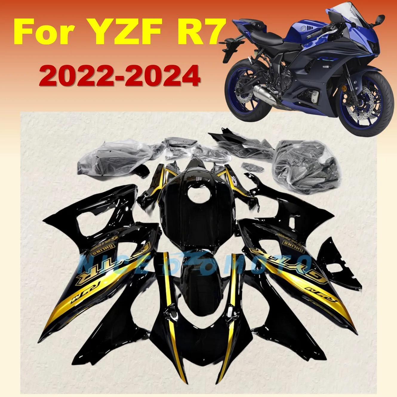 YZFR7 2022 2023 2024 YZF R7 Motorcycle Accessories Bodywrok Protection Fairing kit For YAMAHA YZF-R7 22 23 24 Fairings kits