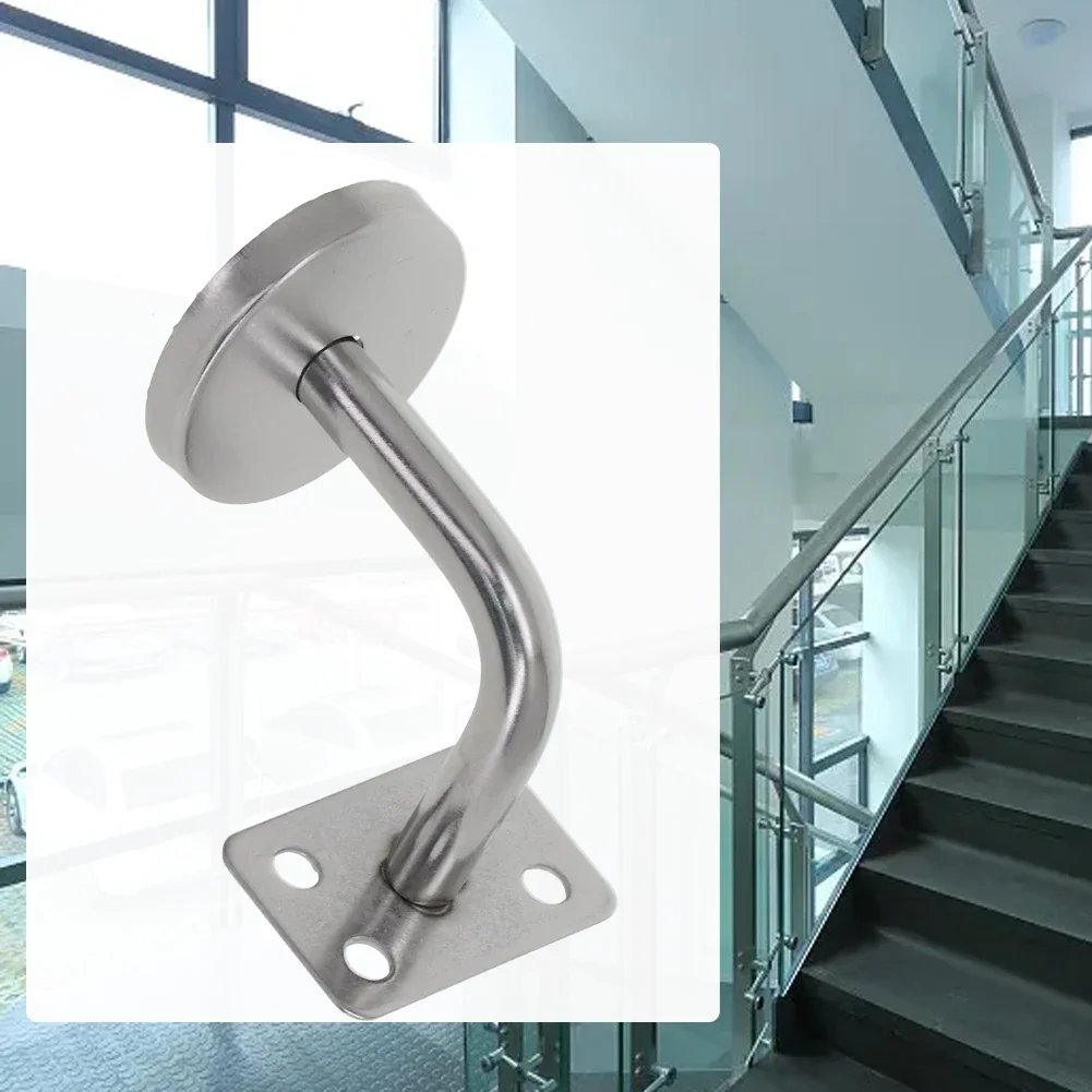 1pcs Stainless Steel Handrail Bracket Bannister Wall Support Hand Rail Balustrade Mopstick Strong 50 Mm X 60 Mm