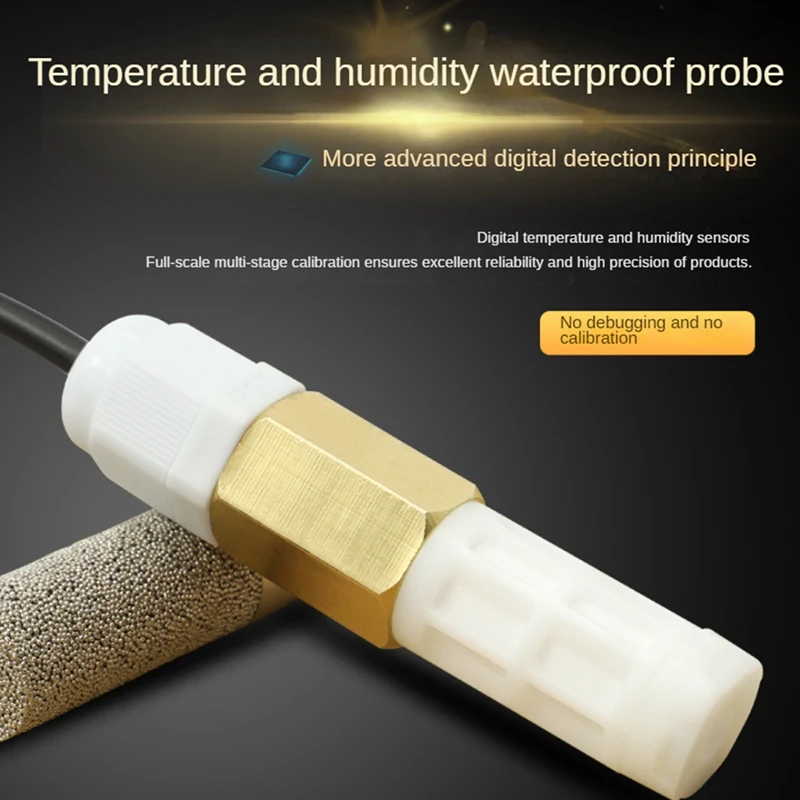 DC5-28V RS485 Temperature And Humidity Transmitter Modbus XY-MD03 Collector Temperature And Humidity -Metal Head Durable