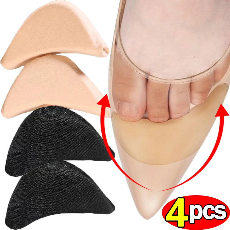 Pain Relief Forefoot Insert Pads Women Sponge High Heel Forefoot Toe Plug Filler Insoles Reduce Shoe Size Adjustment Cushion