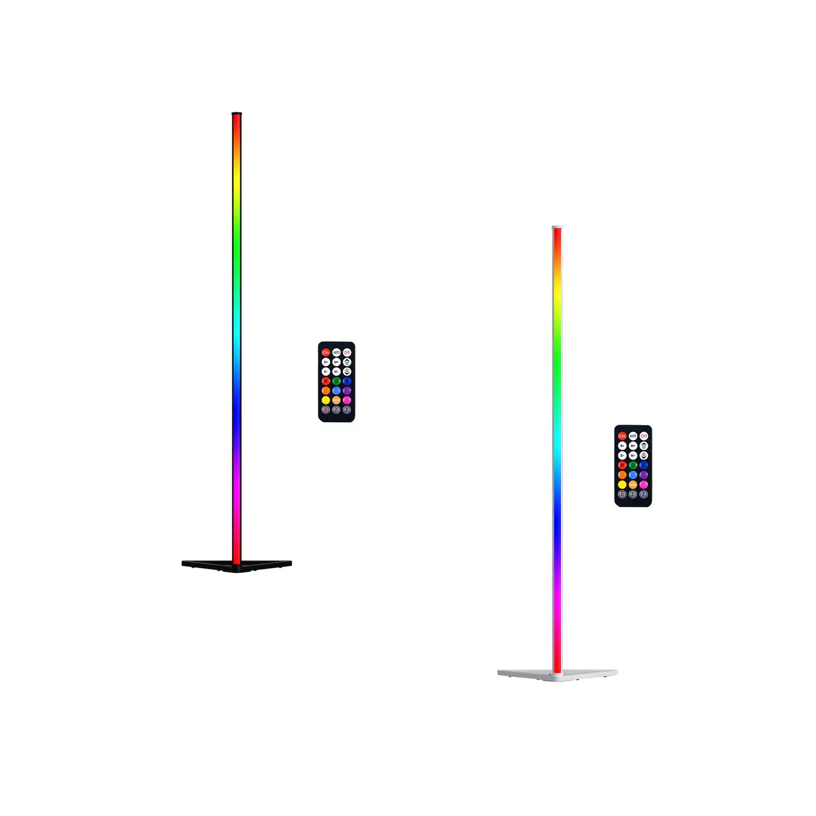 

RGB Corner Floor Lamp 55" 68+ Scene DIY Music Brightness RGB Floor Lamp for Game Room Bedroom Living Room Reading Corner Office