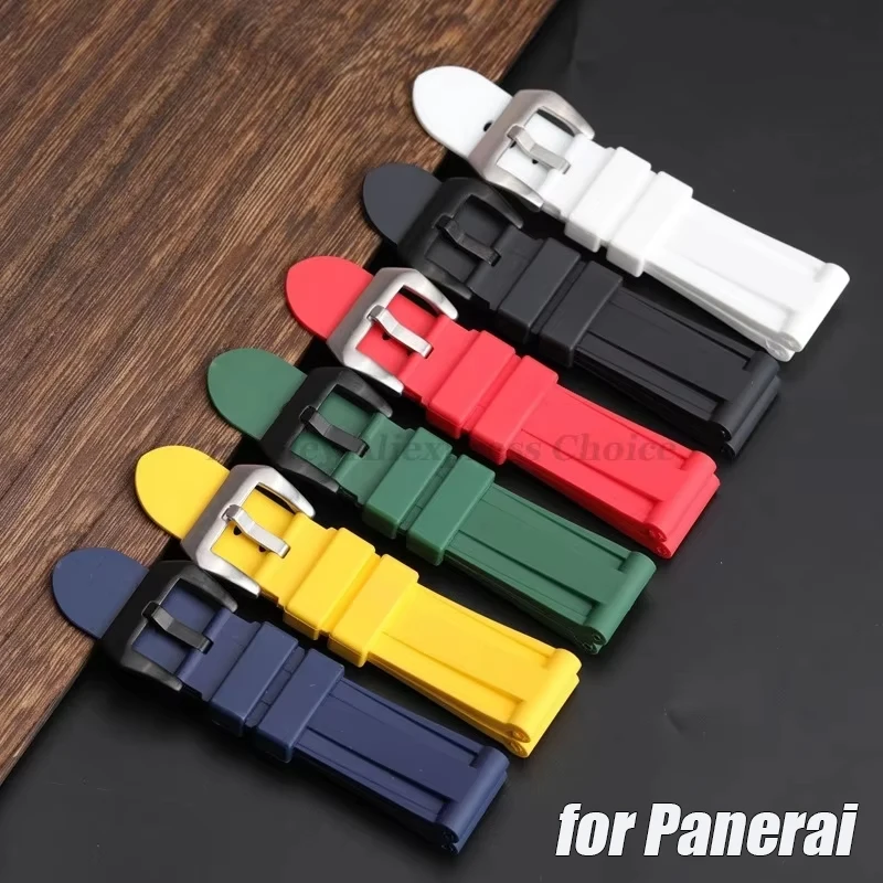 Silikonarmband für Panerai PAM Universal-Armband für Omega für Casio für Seiko Gummi-Herrenarmbänder 20 mm 22 mm 24 mm 26 mm