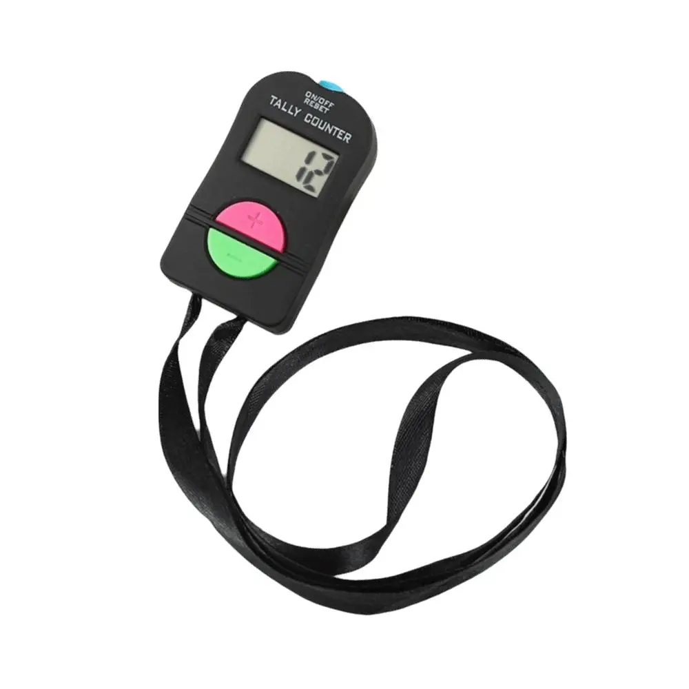 4-digit Digital Electronic Counter Hand Held 9999 Digital Pedometer Button Cell Add Subtract Count Hand Tally Counter Walking