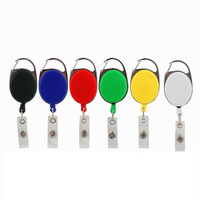 Various card sets Retractable Pull Badge Reel ID Lanyard Name Tag Card Badge Holder Reels Recoil Belt Key Ring Chain Clips