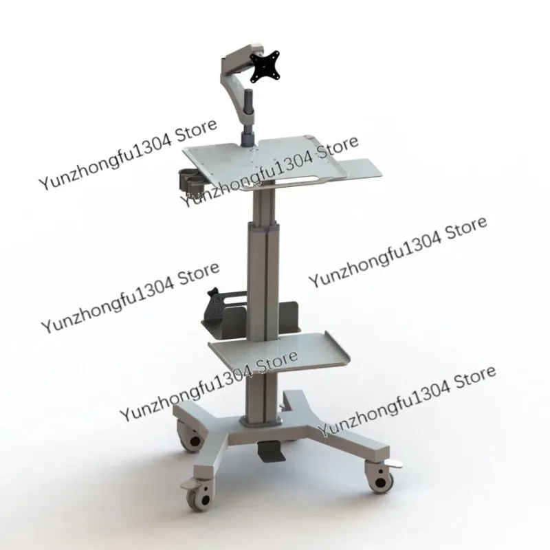 

All in one workstation Height Adjustable Mobile Medical computer trolley Tablet VESA Hospital for dental- clinic