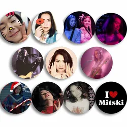 Singer Mitski Stan Soft Button Pin Creative Funny Clothes Backpack Badge Accessories Handmade Tinplate Round Brooch Fan Gifts