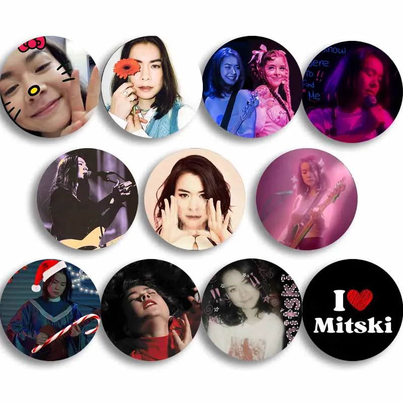 Singer Mitski Stan Soft Button Pin Creative Funny Clothes Backpack Badge Accessories Handmade Tinplate Round Brooch Fan Gifts