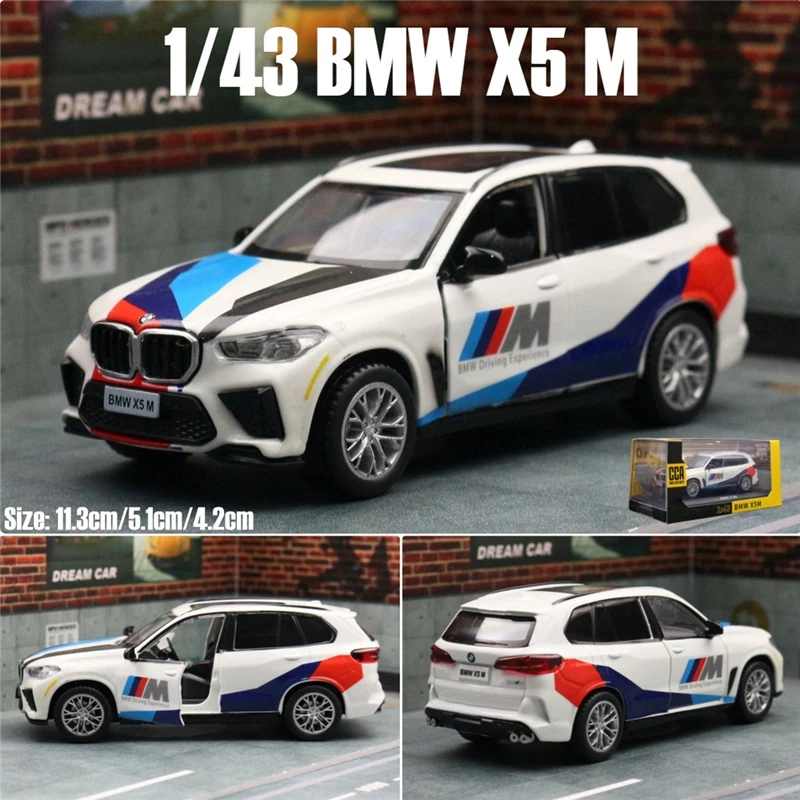 CCA 1:43 BMW X5 X5M SUV modello di auto in lega pressofuso pista in metallo veicoli da corsa modello di auto collezione di simulazione giocattolo per bambini regalo muslimah