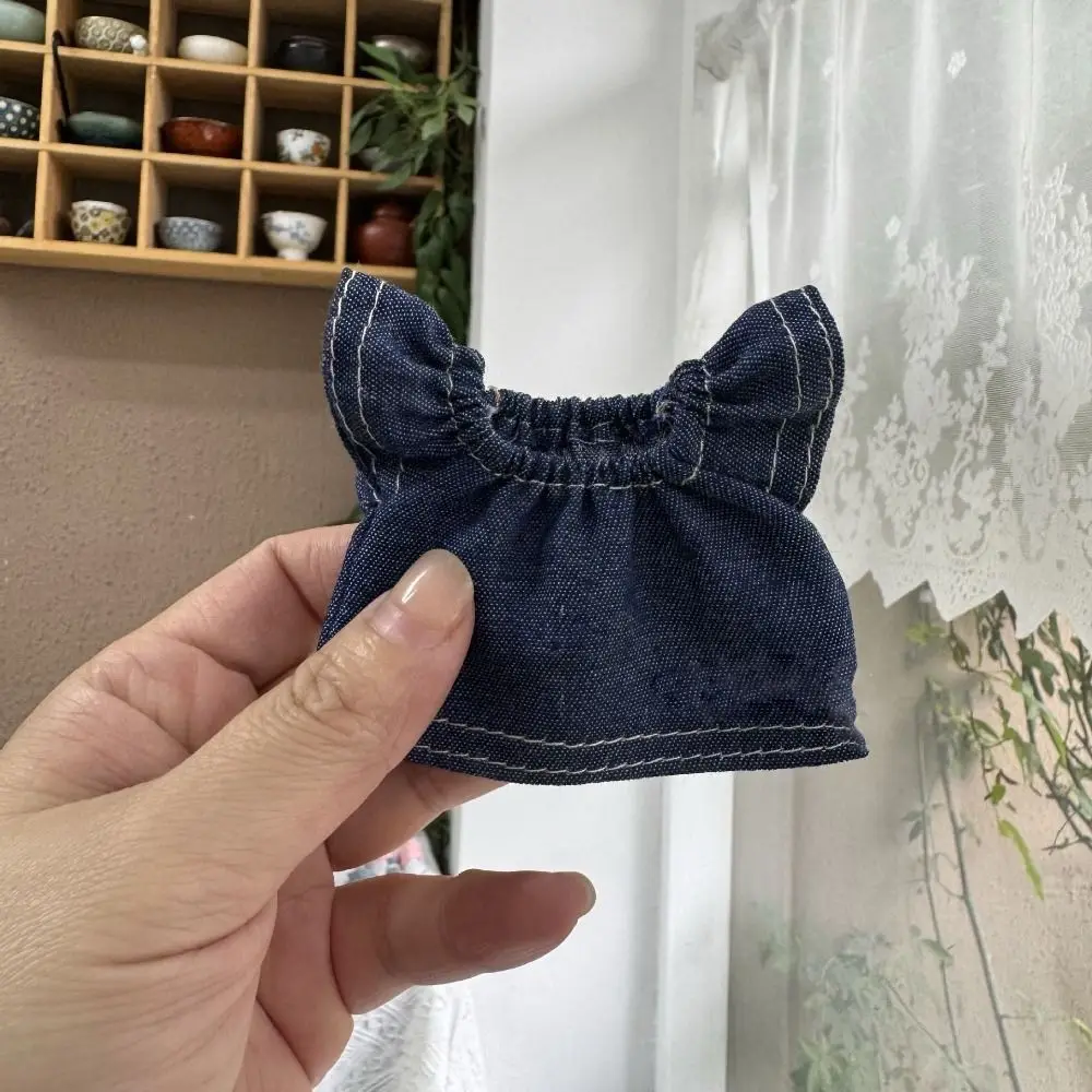 10cm Cotton Doll Jeans Shirt Pants Fashion Cotton Doll Trousers for Casual Wears Doll Clothes Work Pants Replacement Suit