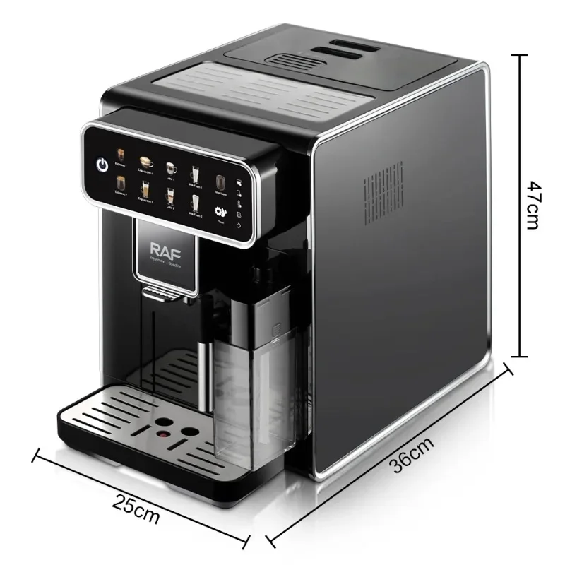 

RAF Smart 5 In 1 Fully Automatic Programmable Americano Latte Cappuccino Espresso Coffee Machine With Built-In Beans Grinder