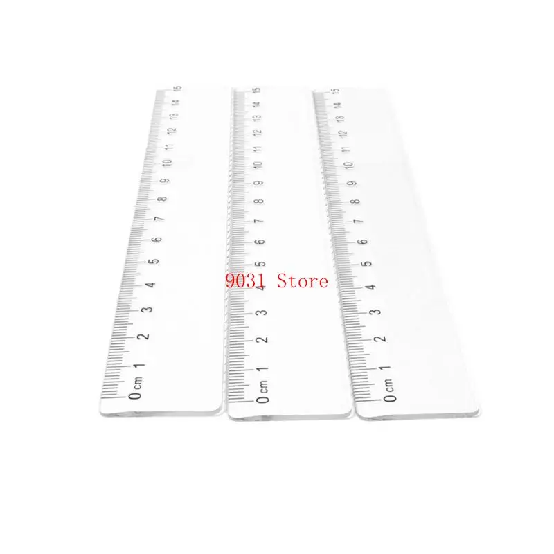 5 PCS 15/20 luler basisschool Set Straight Ruler Plastic Ruler Clear Ruler