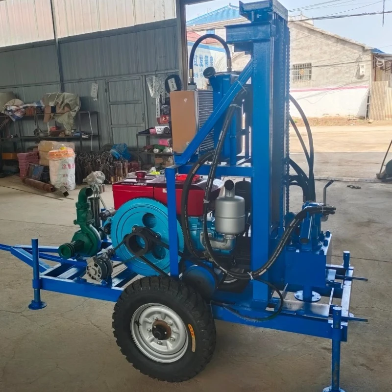 Deep Artesian Well Drilling Rig Diesel Bohrlochmaschine 300 m Crawler montiertes Mini Small Drill Rig
