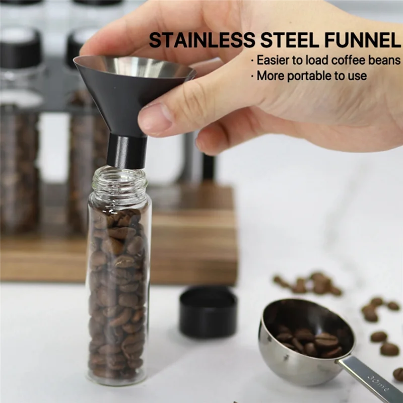 

NEW-Coffee Beans Storage Container Display Rack Tea Tube Bottle Espresso Coffee Accessories Tool Coffeware Sets