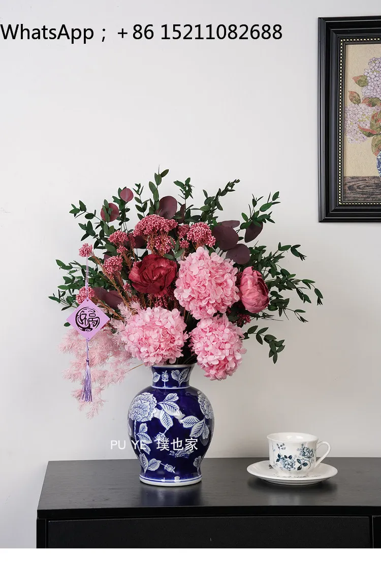 SCY eternal flower hydrangea desktop ornament decorative flower arrangement light luxury modern style soft decoration