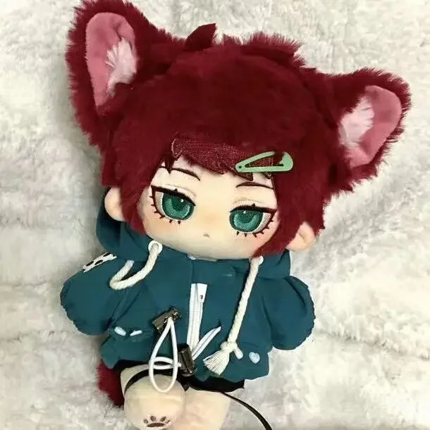 20cm Anime Role Itoshi Sae Monster Cosplay Plush Doll Cotton Stuffed Body Dress Up Clothes Red Hair Toy Figures Gift for Friends