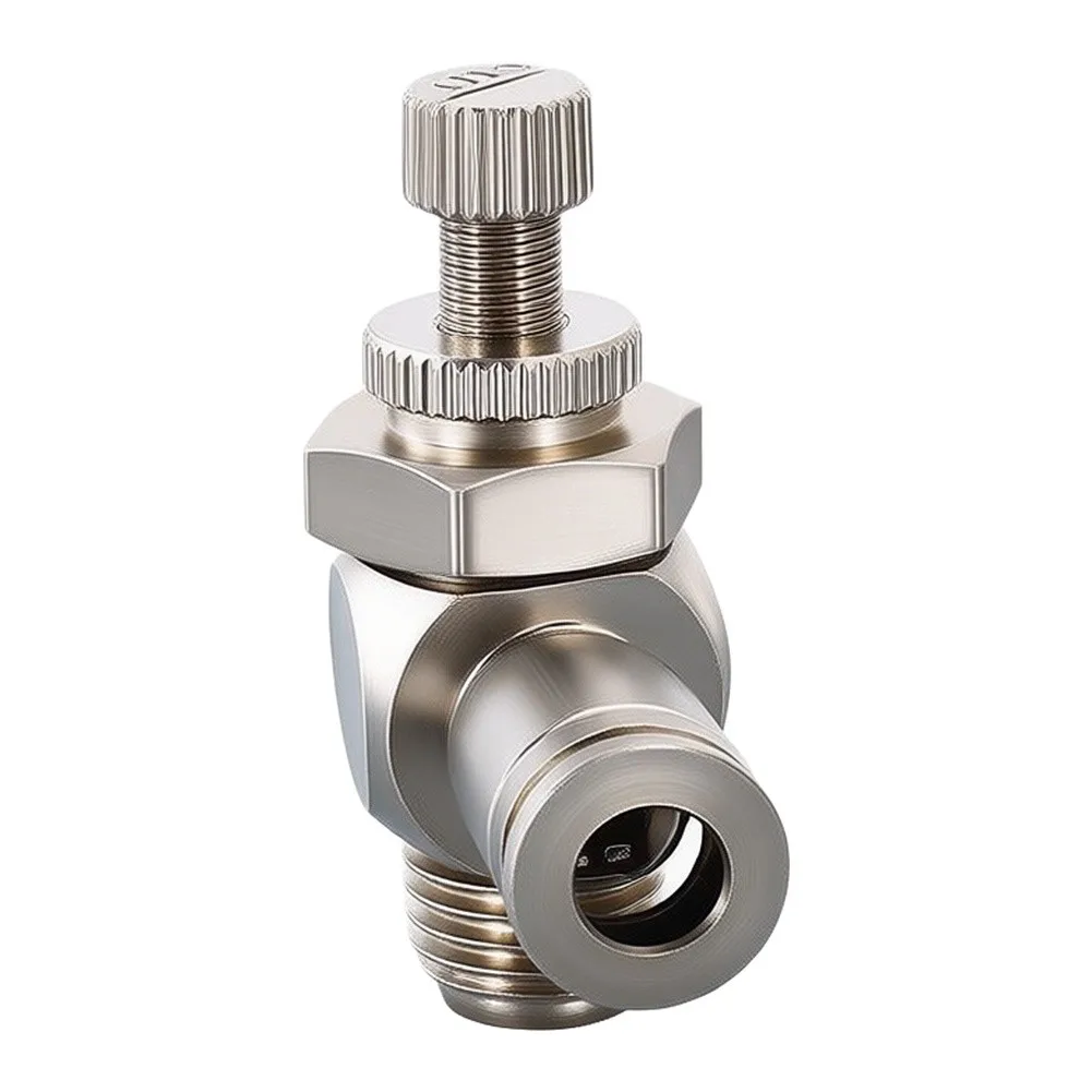 Nickel Plated Copper Flow Control Valve SL Series with Built In Stainless Steel Clamp and Nitrile Rubber Sealing Ring