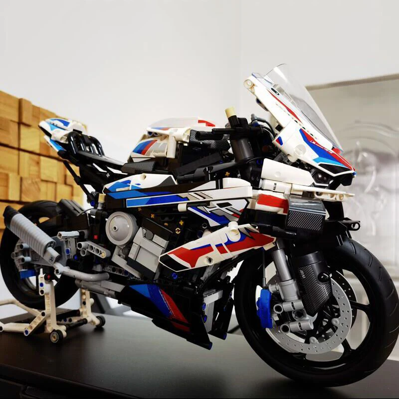 Technische 1:5 M1000RR Motorfiets Bouwstenen (1920 Stuks) Mechanische MOC Voertuig Model Montage Speelgoed Jongens Verjaardag Kerstcadeau
