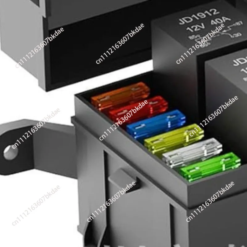 Universal 6-way Relay Fuse Socket Box 4-pin 12v  24vAutomotive Pre-wired Relay Fuse Box ATC/ATO with Relay and Automotive Fuse
