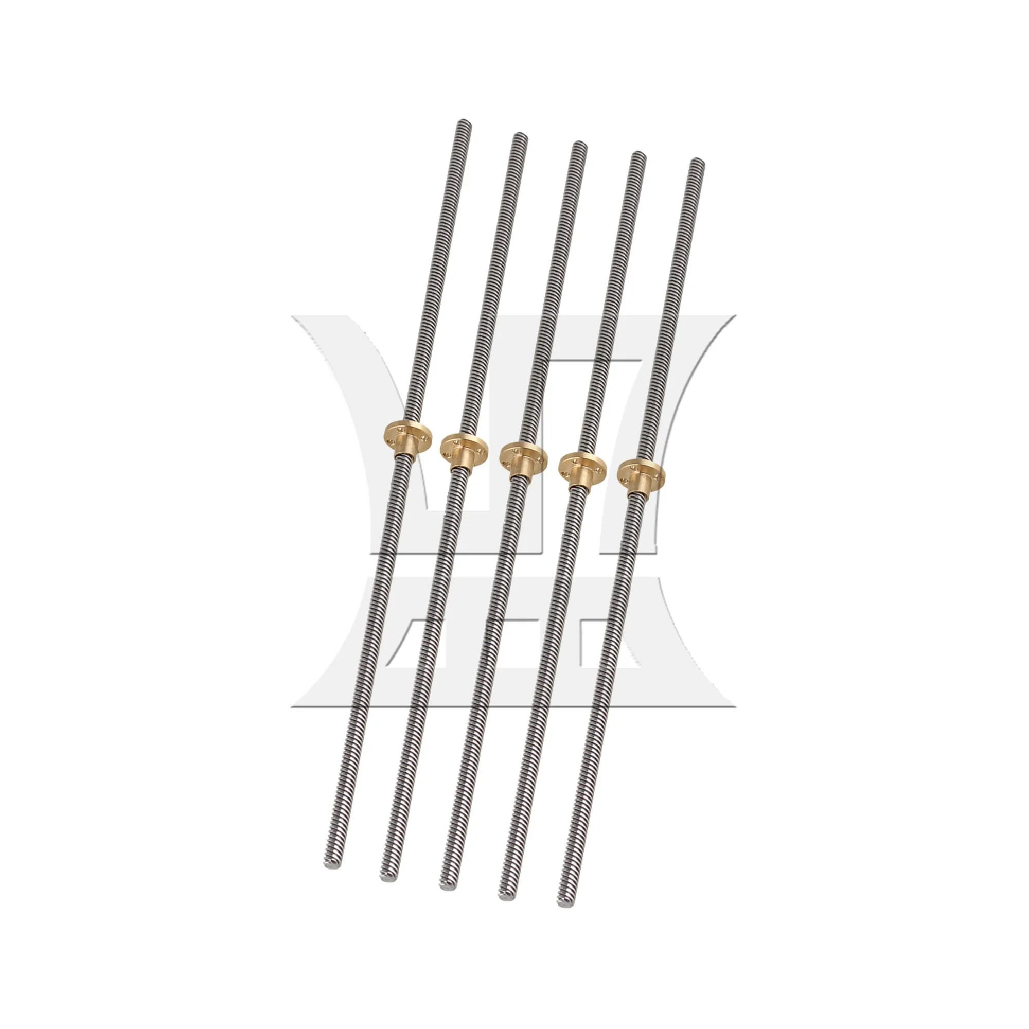 

CNBTR 5 Pcs 400x8mm Stainless Steel Lead Screw w/ Brass Nut for 3D Printing