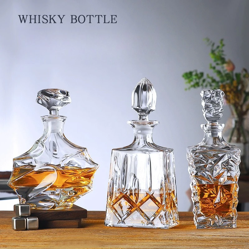Creative Design Multi Style Bar Wine Glass Bottle Hanger Lead Free Glass Whiskey Hanger Scottish Bourbon Whiskey Wine Decanter
