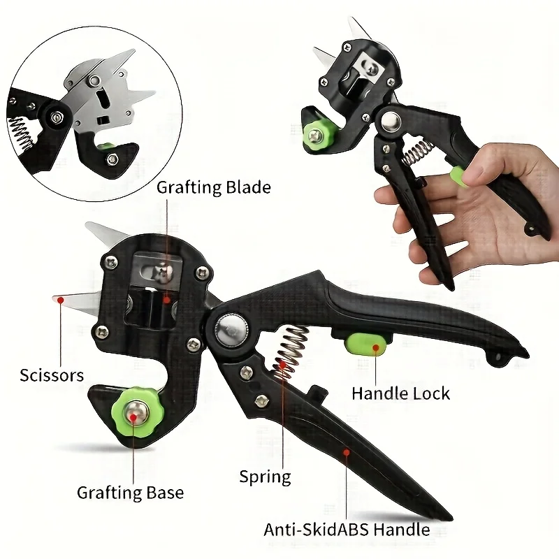 JRF Professional Grafting Scissor Shear,Grafting Tool, Pruner Kit,V-Graft OmegaGraft and UGraft, Perfect for Fruit Tree Grafting