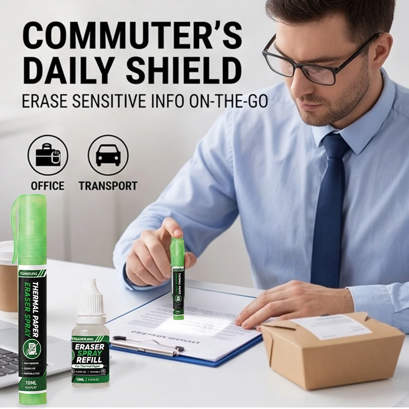INFORMATION PROCESSING SPRAY KIT, PORTABLE PEN‑TYPE PRIVACY PROTECTION SPRAY, SUPPLEMENTARY REPLACEMENT LIQUID CAN BE REFILLED AND USED REPEATEDLY, AND THE INFORMATION OF EXPRESS BILL, RECEIPT AND HEAT‑SENSITIVE BILL IS PROTECTED AND CARRIED WITH YOU.
