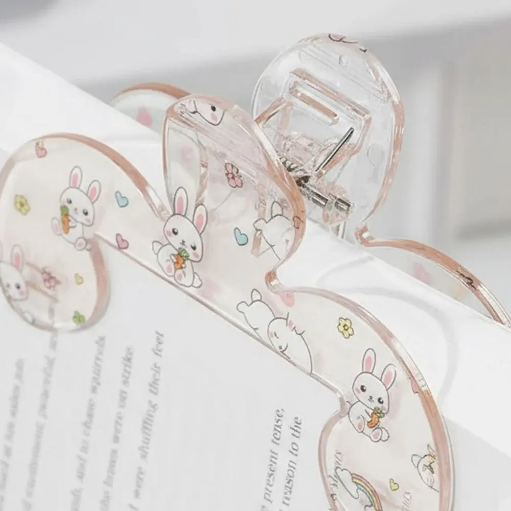 

Transparent Reading Bookmark Holder 12° Cartoon Reading Aid Fixed Book Holder Anti Page Turning Anti-slip Desktop Reading Stand