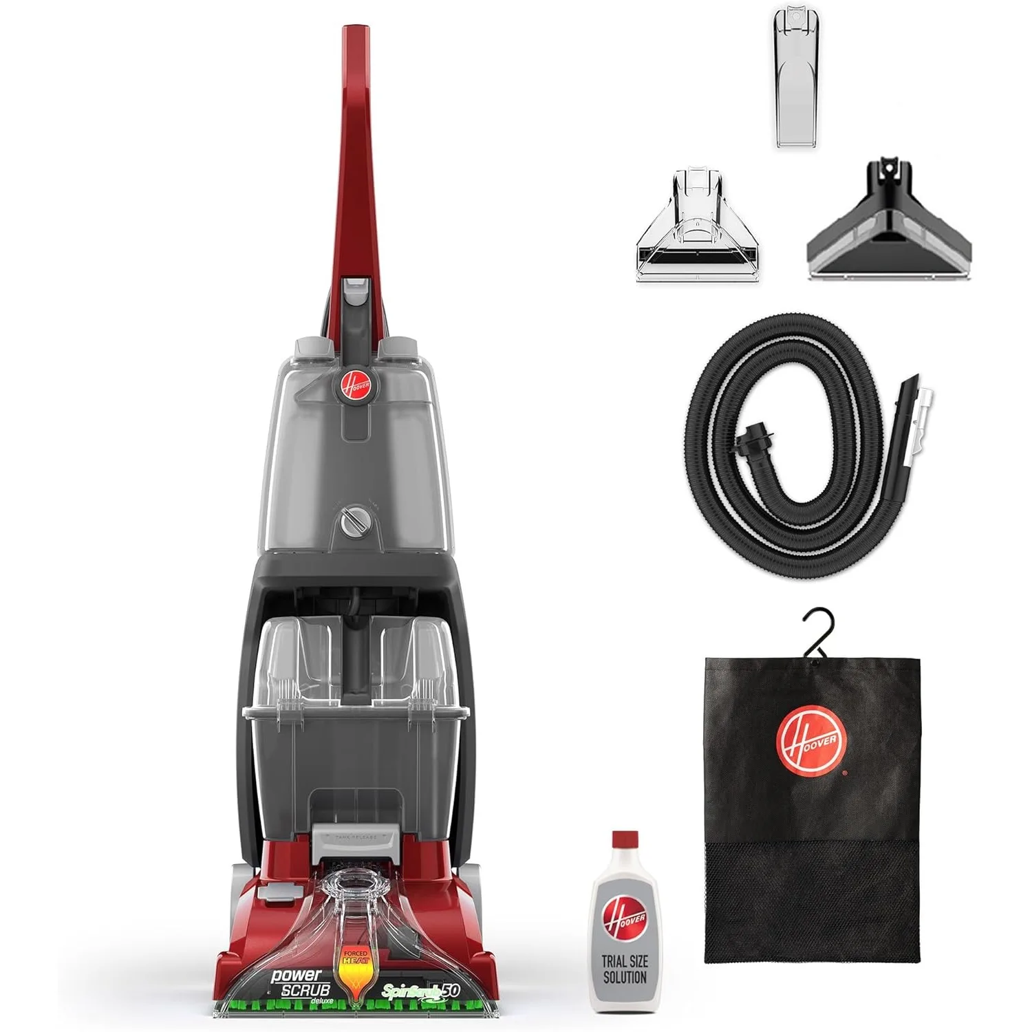 

Машина для чистки ковров Power Scrub Deluxe, вертикальный шампунь, FH50150, красный ﻿ , 21,9 дюйма Г x 14,6 дюйма Ш x 23 дюйма В