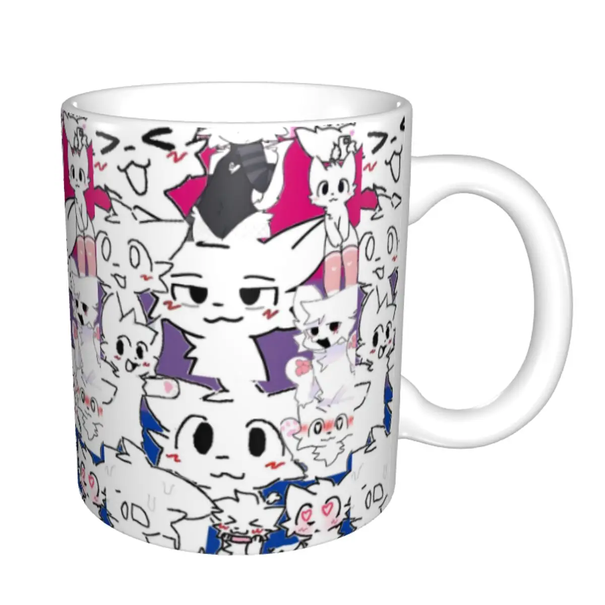 Personalized Boykisser Silly Cat Coffee Mug DIY Cute Cartoon Ceramic Milk Tea Mug Cup