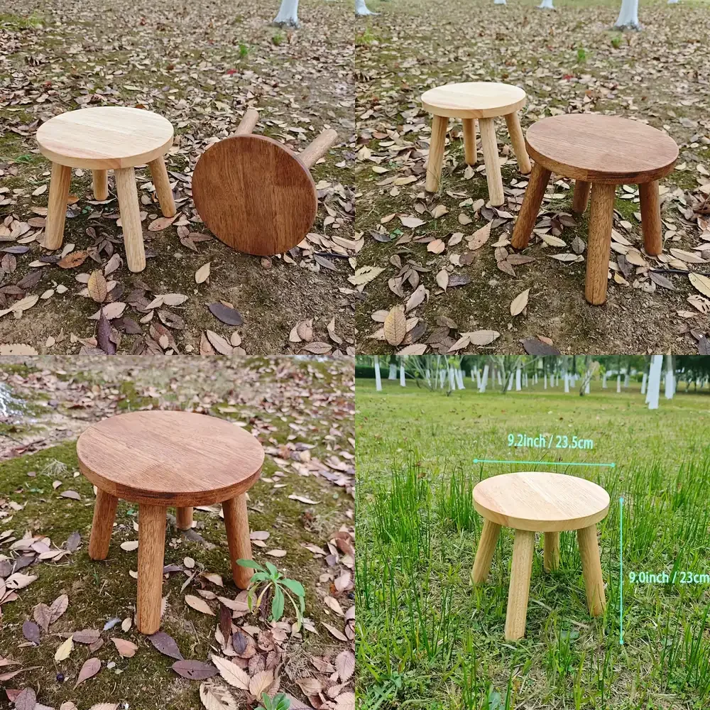 2026 HOT  Solid Wood Stool for Home Living Room Entryway Bedroom Kitchen Office Use Multipurpose Footstool Step Stool Indoor